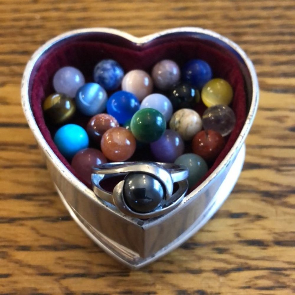 Sterling Silver Ring /Interchangeable Stones